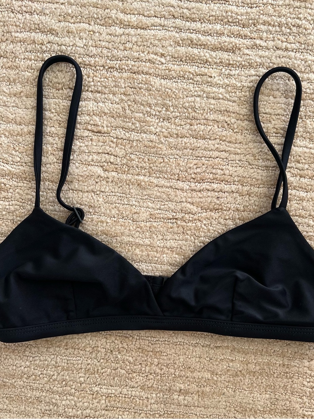 Matteau Black Tri Crop Bikini Top